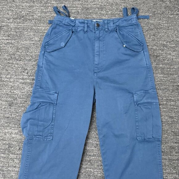 Stylish Blue Cargo Pants for Women - Picture 7 of 14